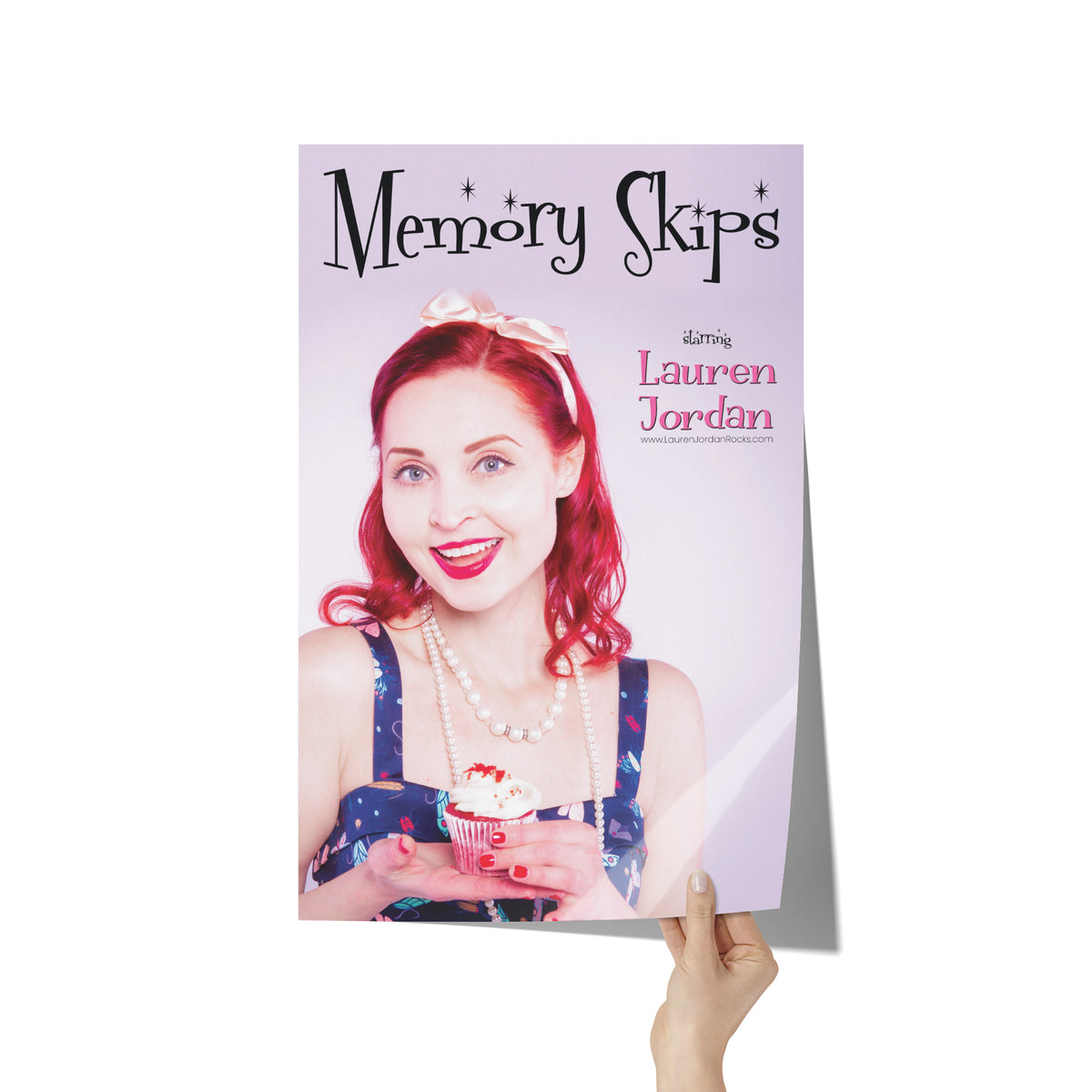Lauren Jordan - Glam Rock - Vintage - Memory Skips - Poster - Mock-Up 3