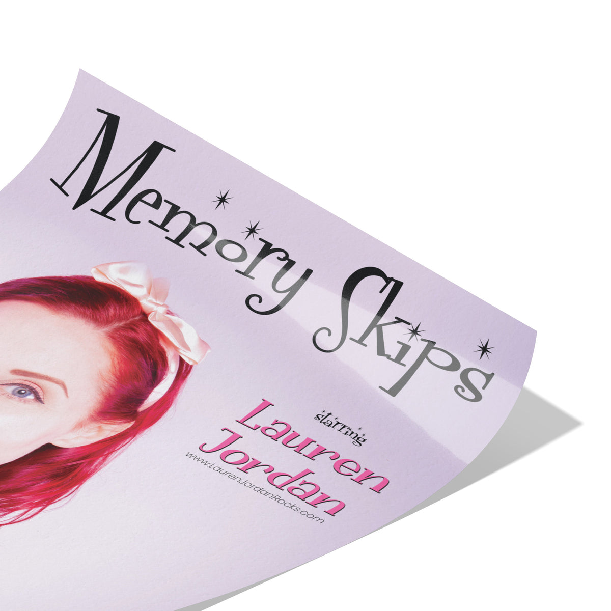 Lauren Jordan - Glam Rock - Vintage - Memory Skips - Poster - Mock-Up 4