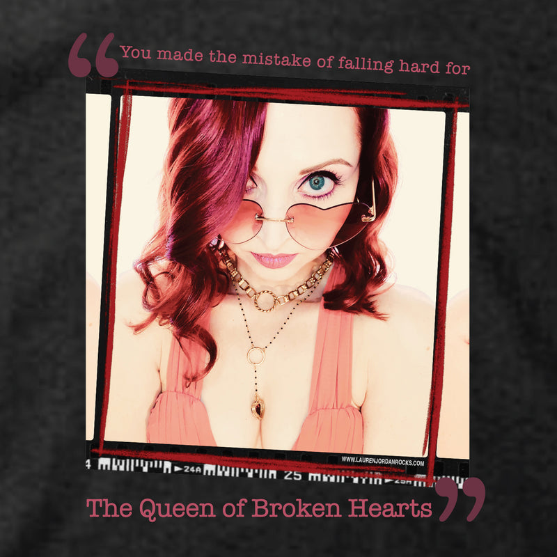 Lauren Jordan - Glam Rock - Vintage - Queen of Broken Hearts - Criminal Tee - Black - Mock-up 2