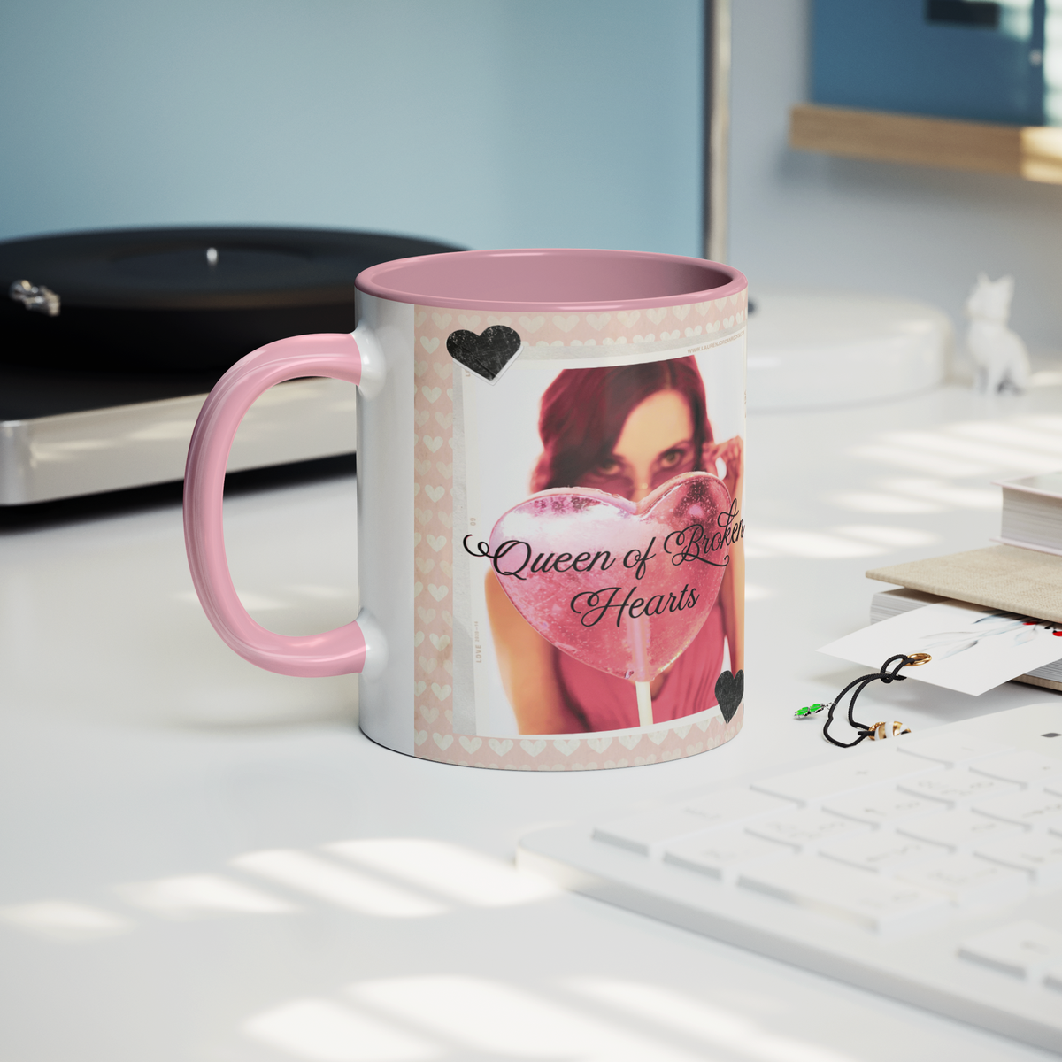 Lauren Jordan - Glam Rock - Vintage - Queen of Broken Hearts - Mug - Mock-up 10