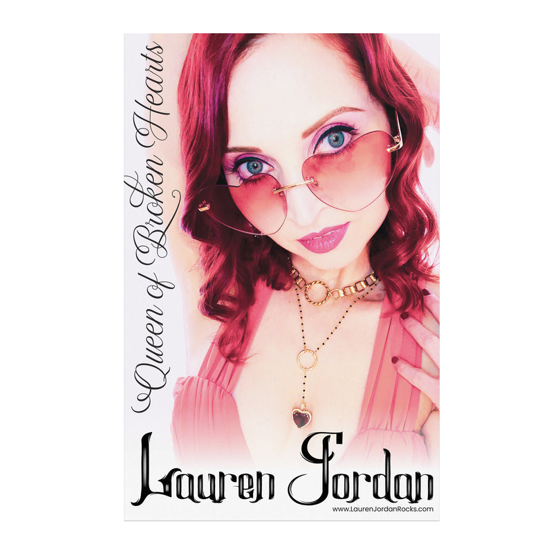 Lauren Jordan - Glam Rock - Vintage - Queen of Broken Hearts - Poster - Mock-Up 2