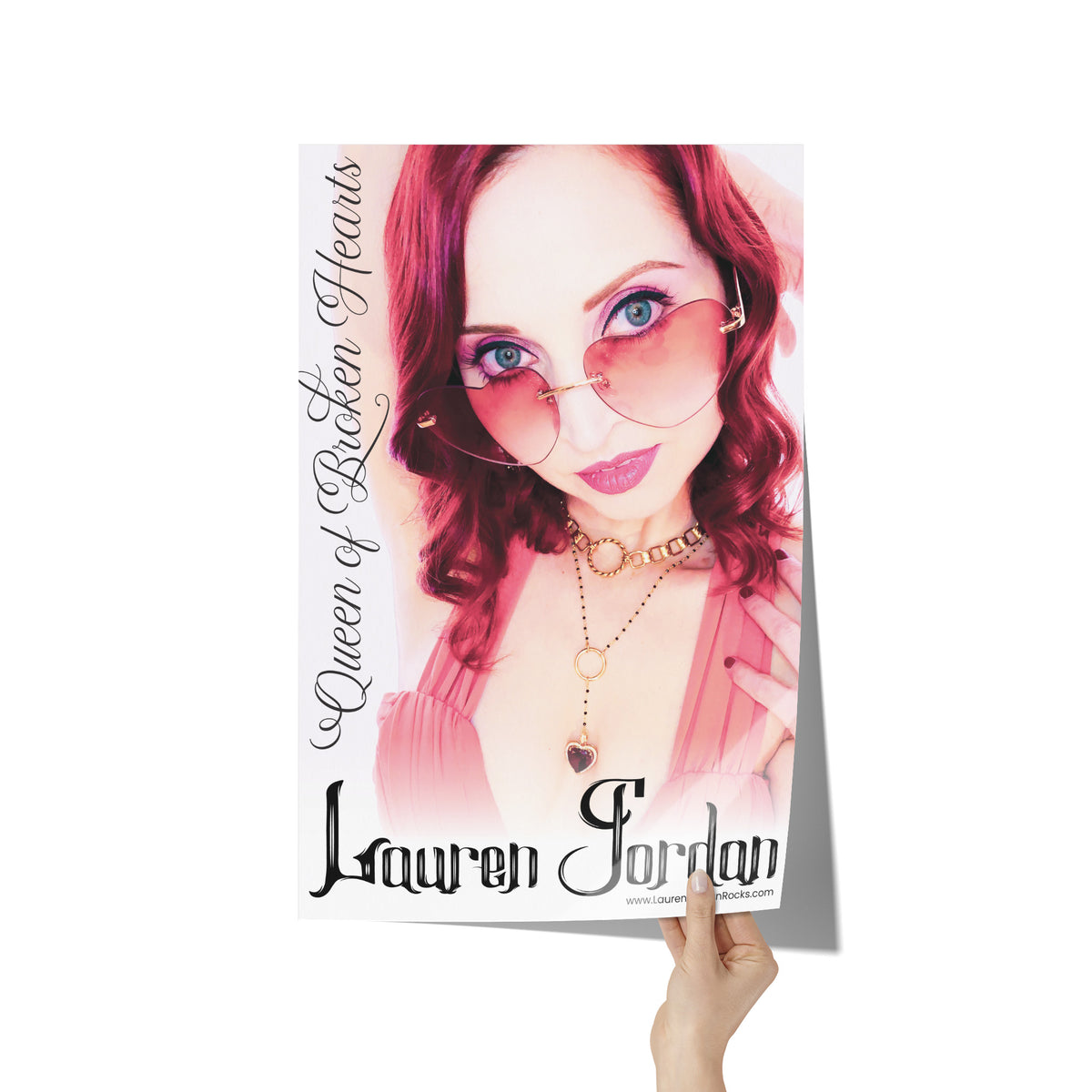 Lauren Jordan - Glam Rock - Vintage - Queen of Broken Hearts - Poster - Mock-Up 3