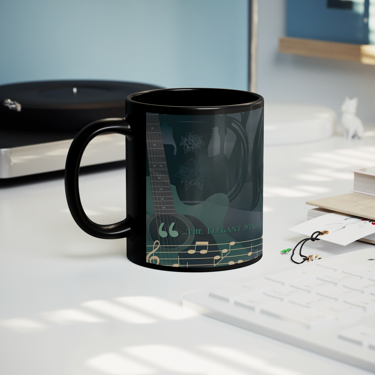 Lauren Jordan - Glam Rock - Vintage - Stereo Wonderland - Hard Whiskey Mug - Mock-up 10