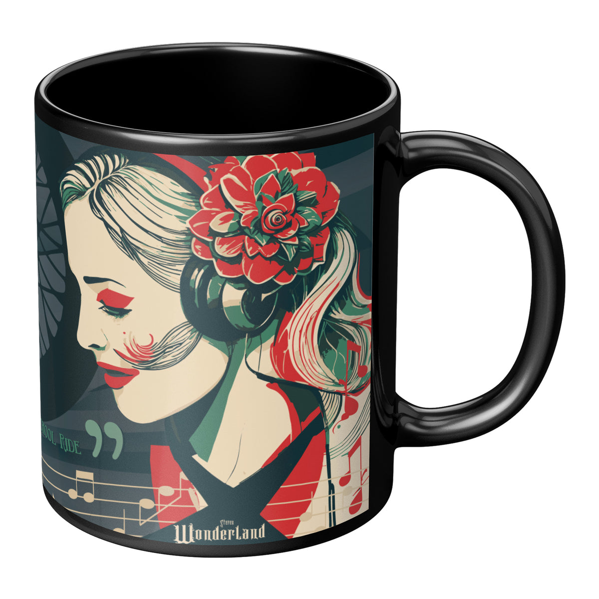 Lauren Jordan - Glam Rock - Vintage - Stereo Wonderland - Hard Whiskey Mug - Mock-up 2