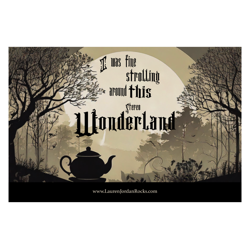 Lauren Jordan - Glam Rock - Vintage - Stereo Wonderland - Wonderland Candle - Artwork