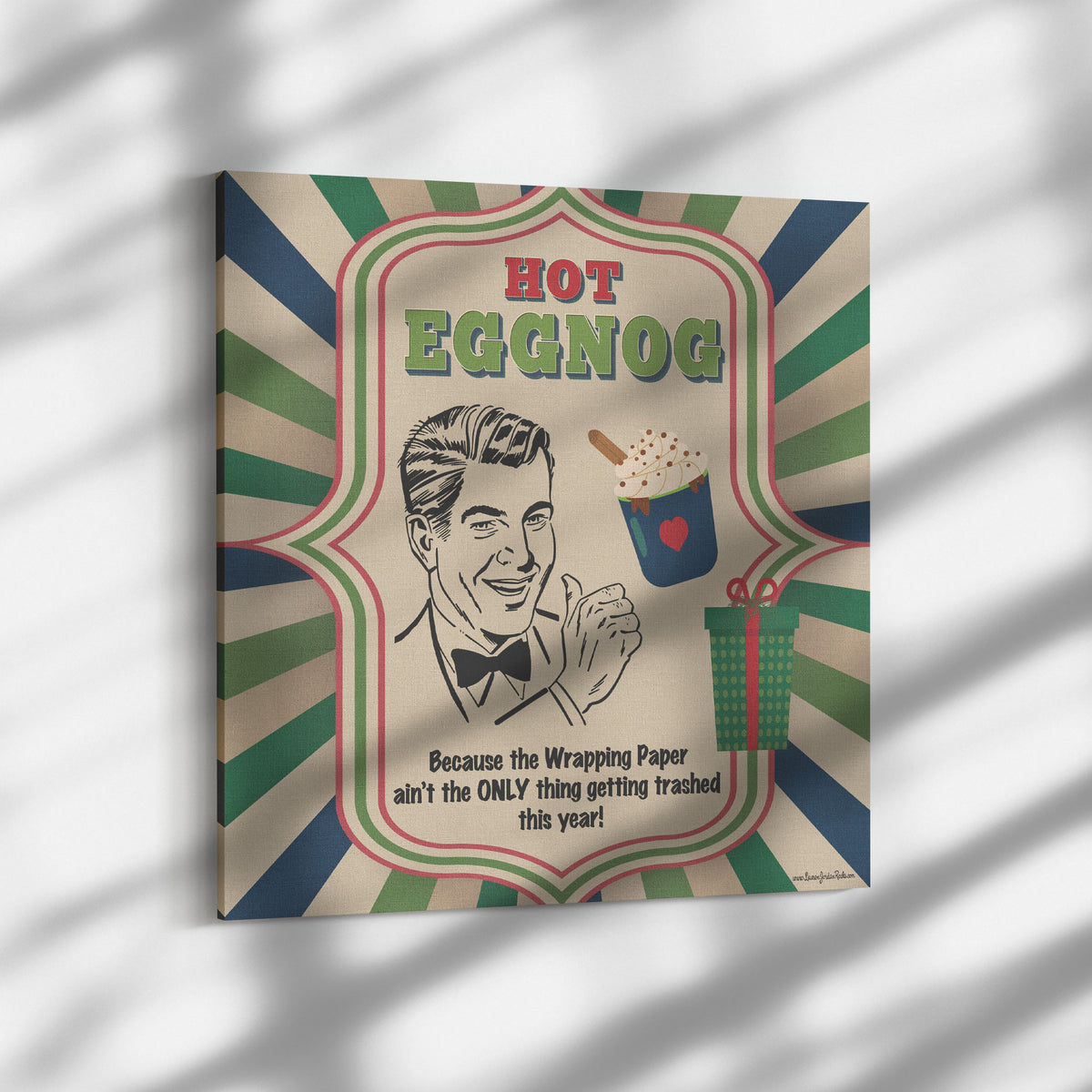 Lauren Jordan - Glam Rock - Vintage - Tea & Tele Tuesdays - Hot Eggnog - Canvas Art - Man - Mock-up 3