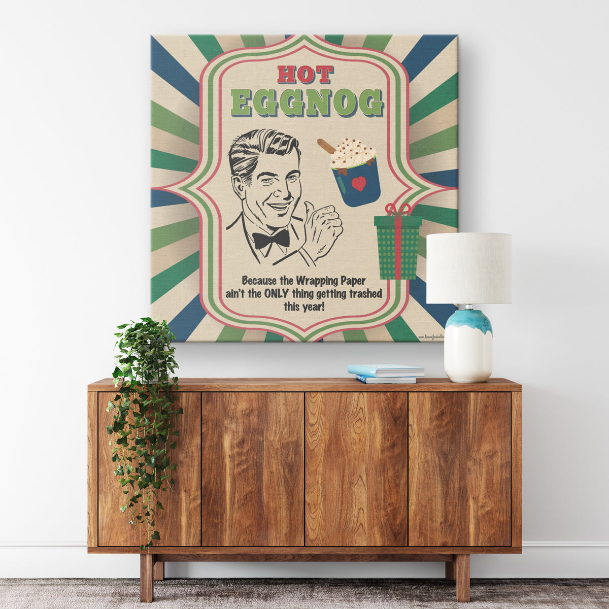 Lauren Jordan - Glam Rock - Vintage - Tea & Tele Tuesdays - Hot Eggnog - Canvas Art - Man - Mock-up 4