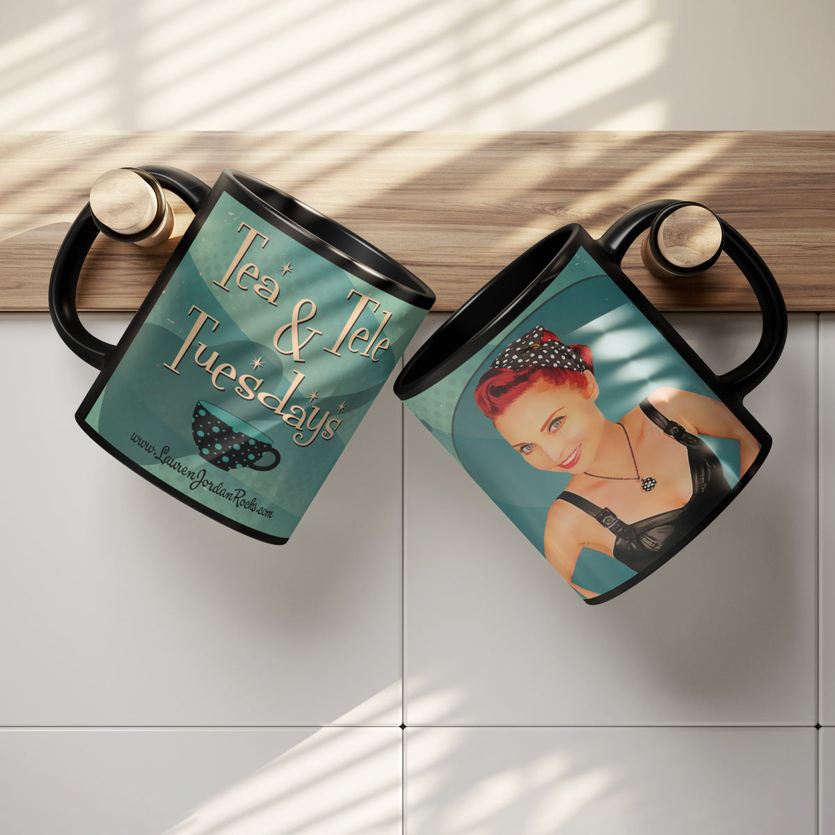 Lauren Jordan - Glam Rock - Vintage - Tea & Tele Tuesdays - Mug - Mock-Up 1