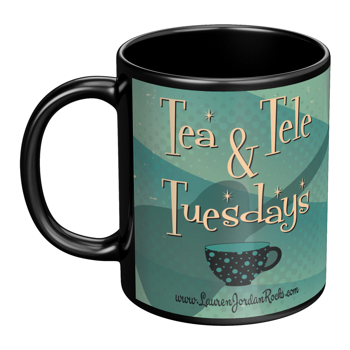 Lauren Jordan - Glam Rock - Vintage - Tea & Tele Tuesdays - Mug - Mock-Up 3