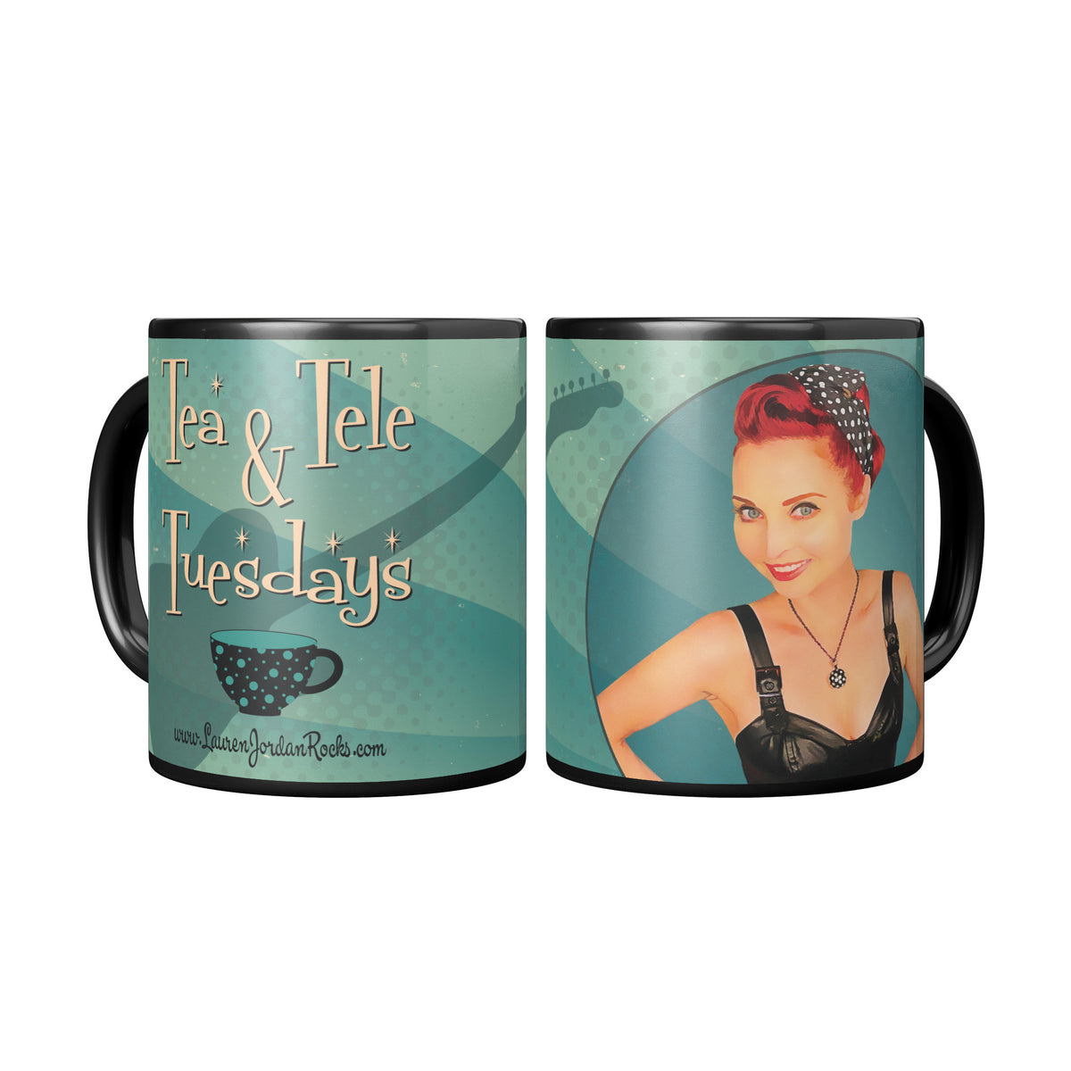 Lauren Jordan - Glam Rock - Vintage - Tea & Tele Tuesdays - Mug - Mock-Up 4