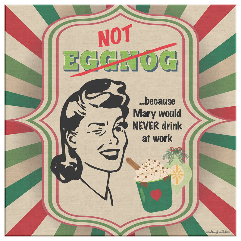 Lauren Jordan - Glam Rock - Vintage - Tea & Tele Tuesdays - Not Eggnog - Canvas Art - Woman - Mock-up 6