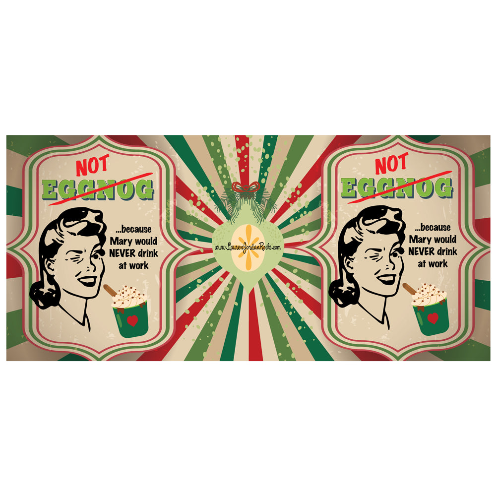 Lauren Jordan - Glam Rock - Vintage - Tea & Tele Tuesdays - Not Eggnog - Mug - Woman - Mock-up 1