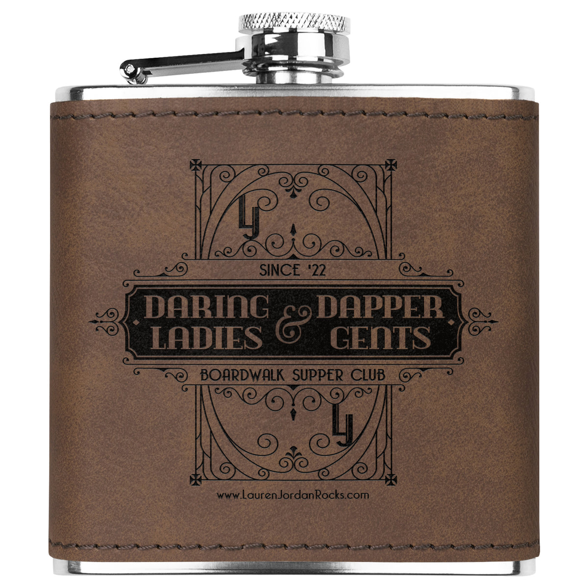 Lauren Jordan - Glam Rock - Vintage - The Boardwalk - Flask - Mock-Up 1