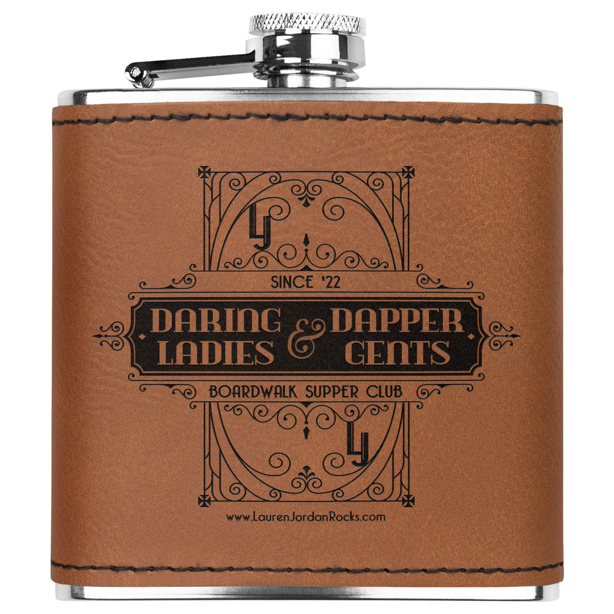 Lauren Jordan - Glam Rock - Vintage - The Boardwalk - Flask - Mock-Up 6