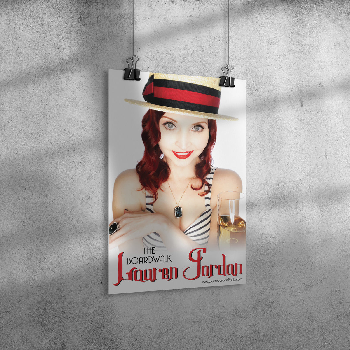 Lauren Jordan - Glam Rock - Vintage - The Boardwalk - Poster - Mock-Up 1