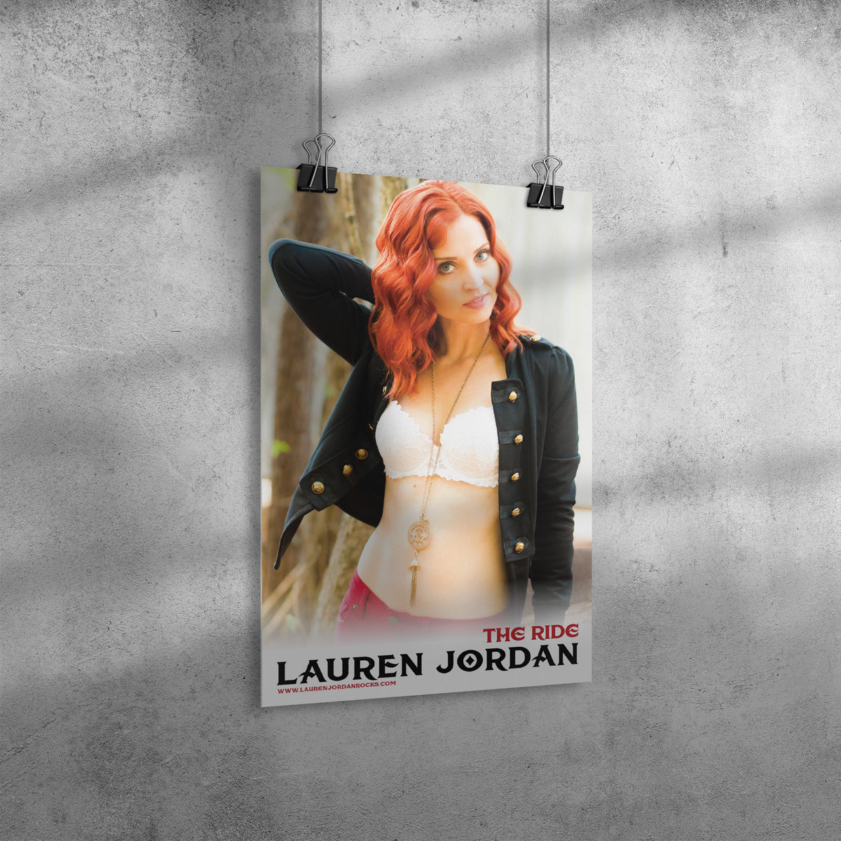 Lauren Jordan - Glam Rock - Vintage - The Ride - Poster - Mock-Up 1